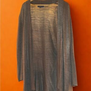 Karen Scott Charcoal Open-Front Cardigan